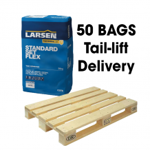 Larsen Pro Standard Set Adhesive White 20kg Full Pallet (50 Bags Tail Lift)